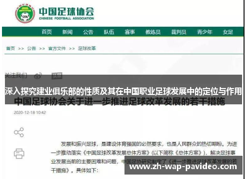 深入探究建业俱乐部的性质及其在中国职业足球发展中的定位与作用 深入探究建业俱乐部的性质及其在中国职业足球发展中的定位与作用